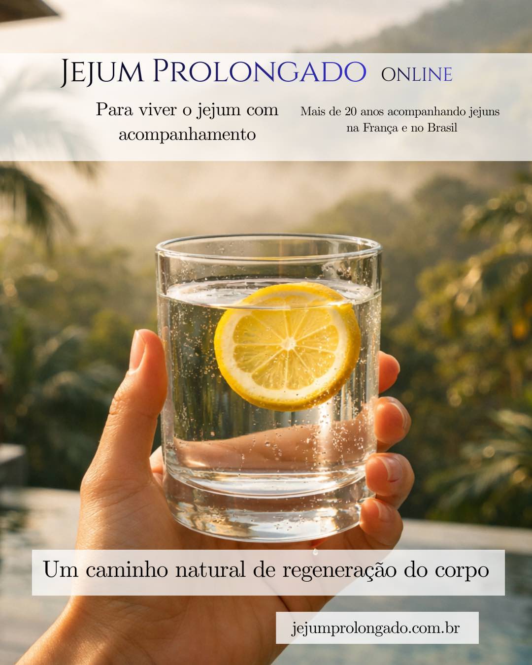 Jejum prolongado online com acompanhamento método Lievre para restaurar a coerência do corpo